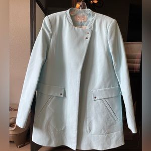 Zara Lightweight Spring Coat, Sz Med, Light Aqua color